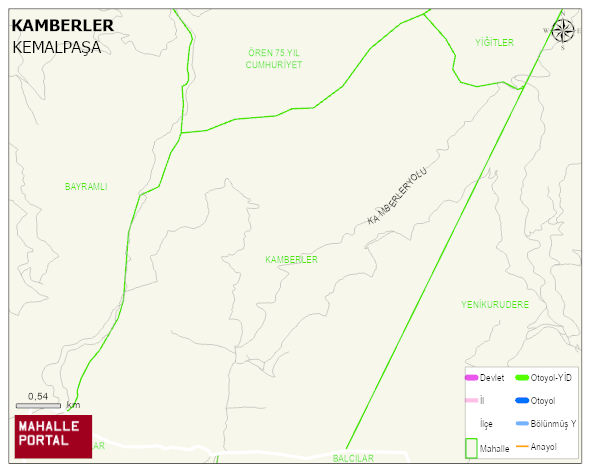 KAMBERLER Mahallesi Haritası | Sayısal Bölge Görünümü