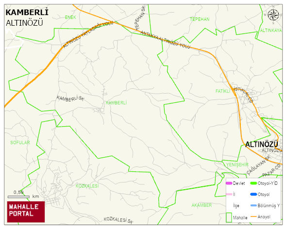 KAMBERLİ Mahallesi Haritası | İnteraktif Köy ve Mahalle Sınırları