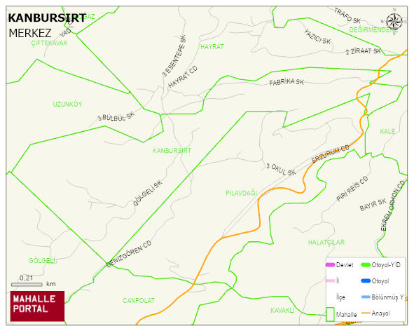 KANBURSIRT Mahallesi Haritası | Mahalle Sokak Haritası