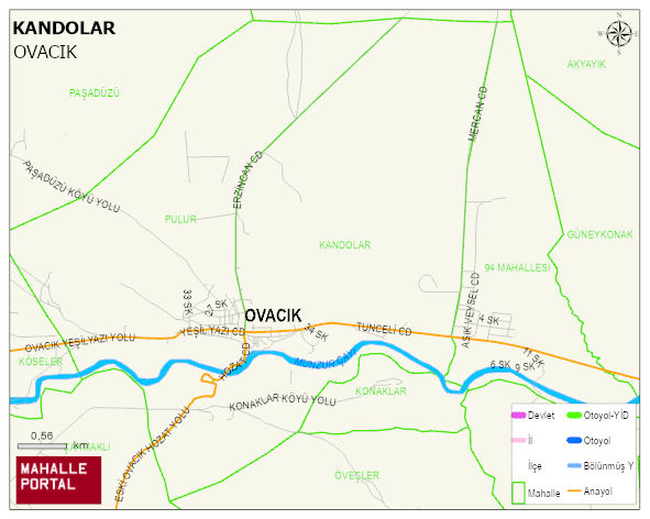 KANDOLAR Mahallesi Haritası | Sayısal Bölge Görünümü