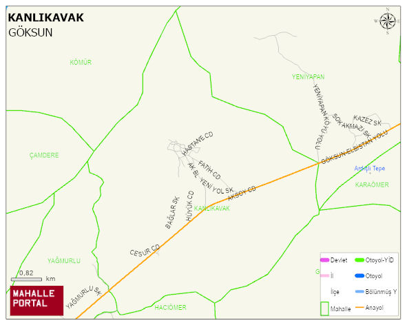KANLIKAVAK Mahallesi Haritası | İnteraktif Köy ve Mahalle Sınırları