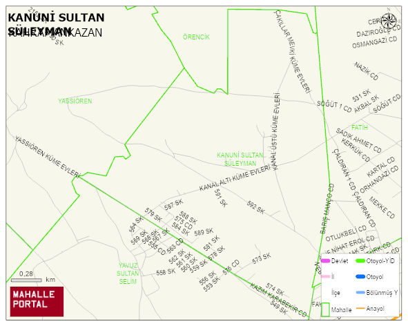 KANUNİ SULTAN SÜLEYMAN Mahallesi Haritası | Yükselti ve Doğa Özellikleri
