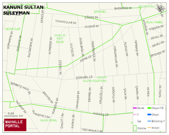 KANUNİ SULTAN SÜLEYMAN Mahallesi Haritası | Sayısal Bölge Görünümü