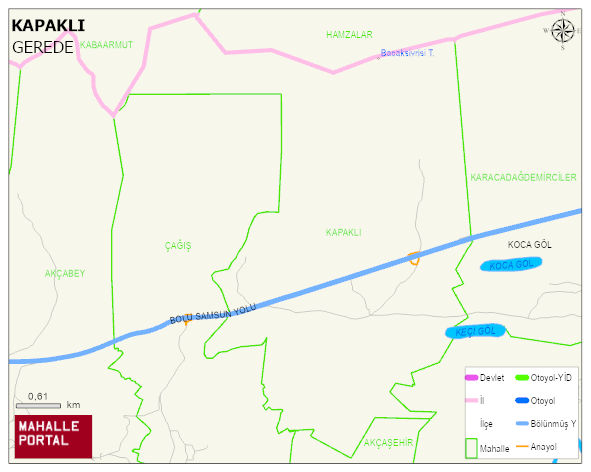 KAPAKLI Köyü Haritası | Dağlar, Ovalar ve Akarsu Bilgileri