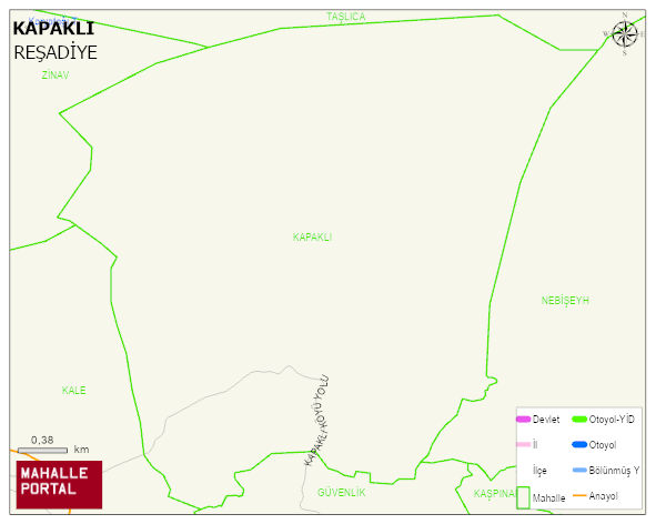 KAPAKLI Köyü Haritası | Mahalle ve Köy Sınırı