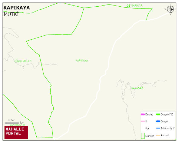 KAPIKAYA Köyü Haritası | İnteraktif Köy ve Mahalle Sınırları