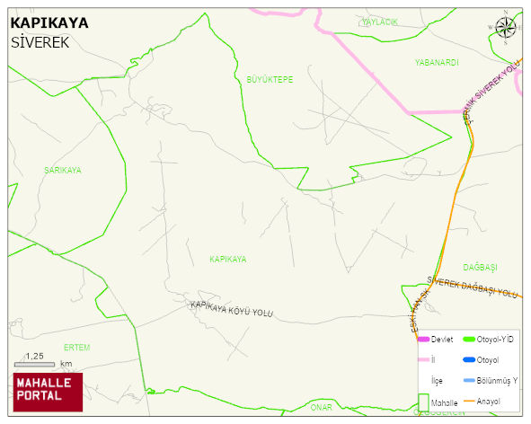 KAPIKAYA Mahallesi Haritası | Mahalle ve Köy Sınırı