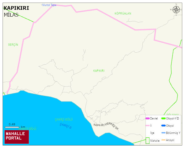 KAPIKIRI Mahallesi Haritası | Detaylı Köy ve Mahalle Görünümü