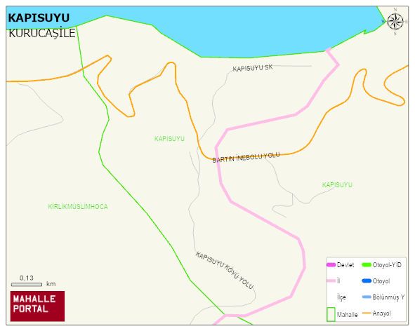 KAPISUYU Köyü Haritası | Dağlar, Ovalar ve Akarsu Bilgileri