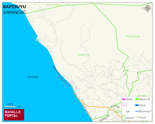 KAPISUYU Mahallesi Haritası | Coğrafi Yapı ve Detaylı Haritası