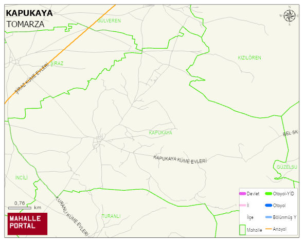 KAPUKAYA Mahallesi Haritası | Coğrafi Yapı ve Detaylı Haritası