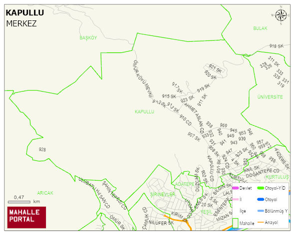 KAPULLU Mahallesi Haritası | Mahalle Sokak Haritası