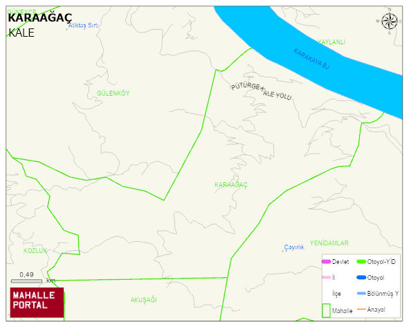 KARAAĞAÇ Mahallesi Haritası | İnteraktif Köy ve Mahalle Sınırları