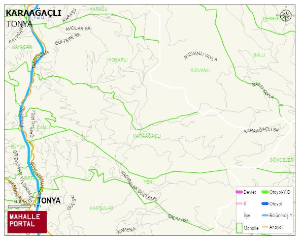 KARAAĞAÇLI Mahallesi Haritası | İnteraktif Köy ve Mahalle Sınırları