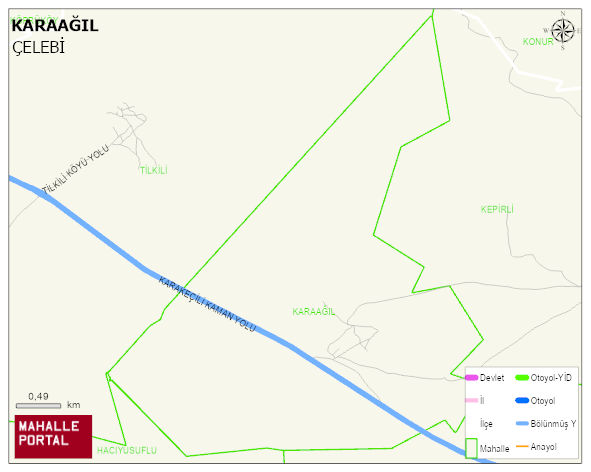 KARAAĞIL Köyü Haritası | Güncel Mahalle ve Köy Haritası