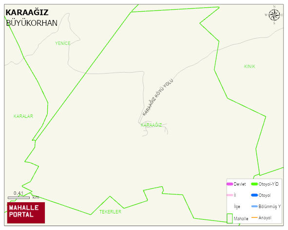 KARAAĞIZ Mahallesi Haritası | Sayısal Bölge Görünümü