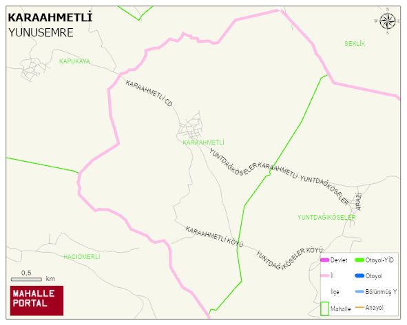 KARAAHMETLİ Mahallesi Haritası | Detaylı Köy ve Mahalle Görünümü