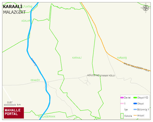 KARAALİ Köyü Haritası | Mahalle Sokak Haritası