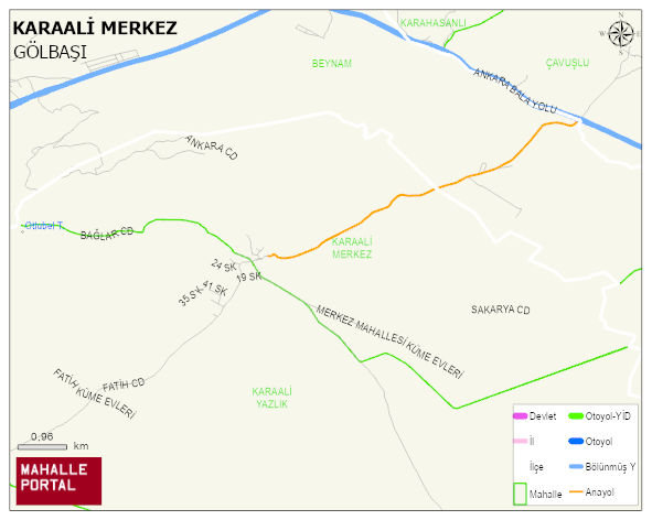 KARAALİ MERKEZ Mahallesi Haritası | Sayısal Bölge Görünümü