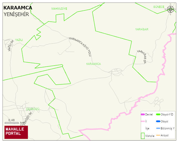 KARAAMCA Mahallesi Haritası | Güncel Mahalle ve Köy Haritası
