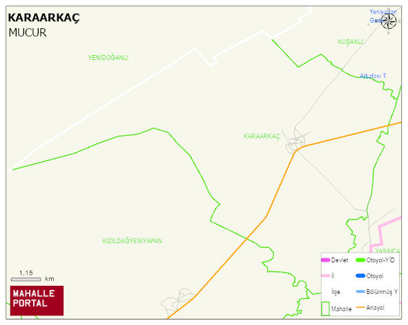 KARAARKAÇ Köyü Haritası | Yükselti ve Doğa Özellikleri