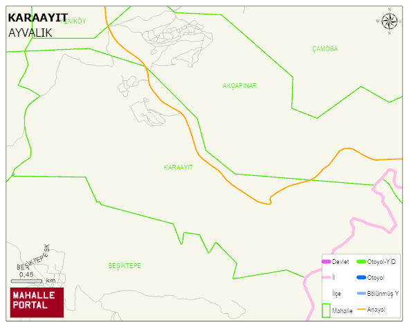 KARAAYIT Mahallesi Haritası | Detaylı Köy ve Mahalle Görünümü