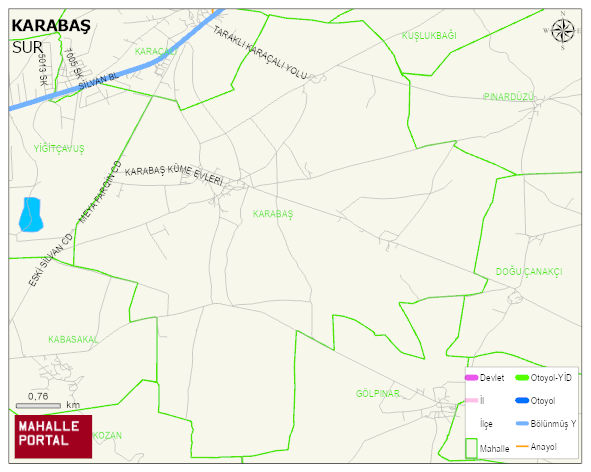 KARABAŞ Mahallesi Haritası | Mahalle ve Köy Sınırı