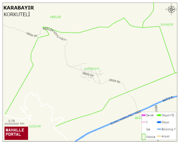 KARABAYIR Mahallesi Haritası | Dağlar, Ovalar ve Akarsu Bilgileri