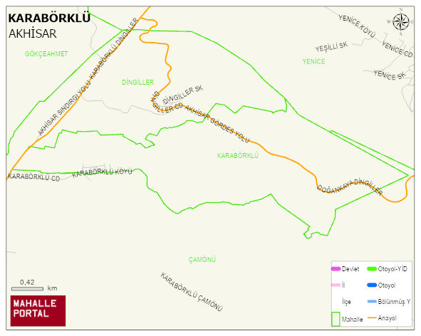 KARABÖRKLÜ Mahallesi Haritası | Güncel Mahalle ve Köy Haritası