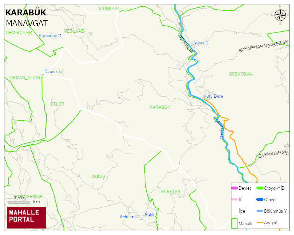 KARABÜK Mahallesi Haritası | Dağlar, Ovalar ve Akarsu Bilgileri