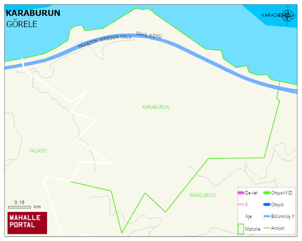 KARABURUN Köyü Haritası | Mahalle ve Köy Sınırı