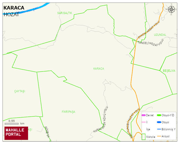 KARACA Köyü Haritası | Mahalle Sokak Haritası