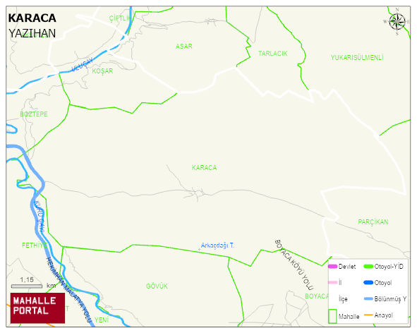 KARACA Mahallesi Haritası | Güncel Mahalle ve Köy Haritası