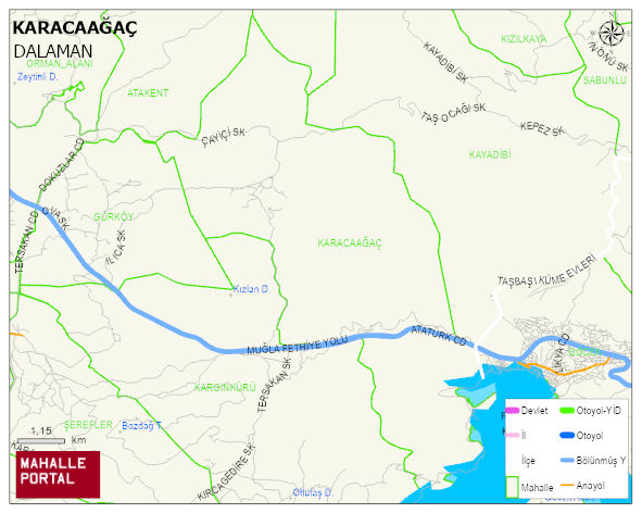KARACAAĞAÇ Mahallesi Haritası | Mahalle Sokak Haritası