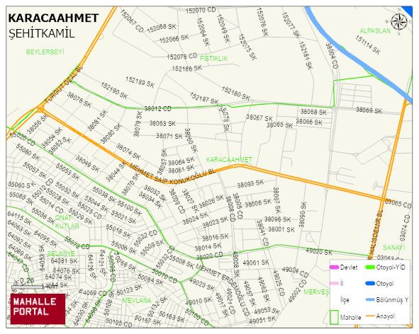 KARACAAHMET Mahallesi Haritası | İnteraktif Köy ve Mahalle Sınırları