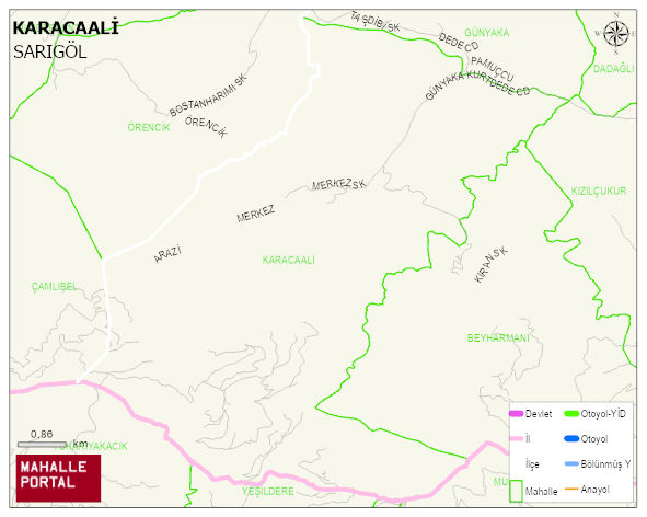 KARACAALİ Mahallesi Haritası | Güncel Mahalle ve Köy Haritası