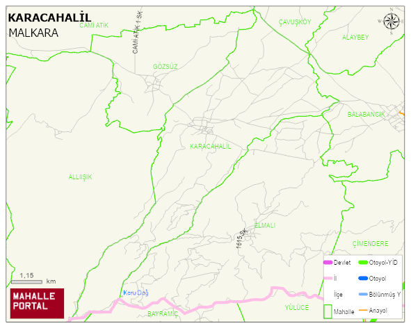 KARACAHALİL Mahallesi Haritası | Güncel Mahalle ve Köy Haritası