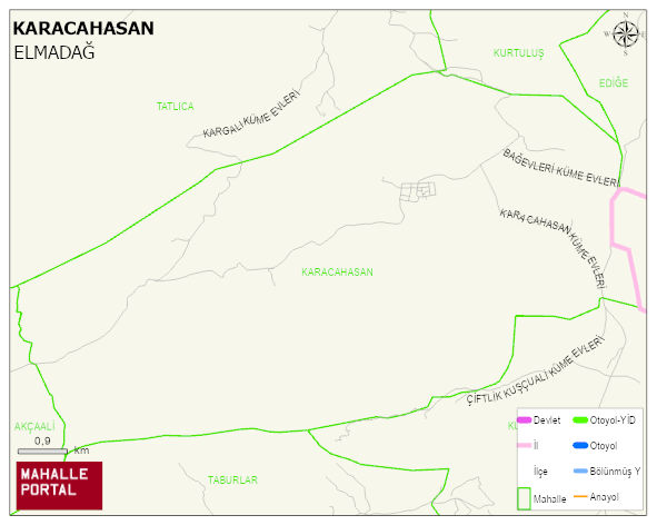 KARACAHASAN Mahallesi Haritası | Detaylı Köy ve Mahalle Görünümü