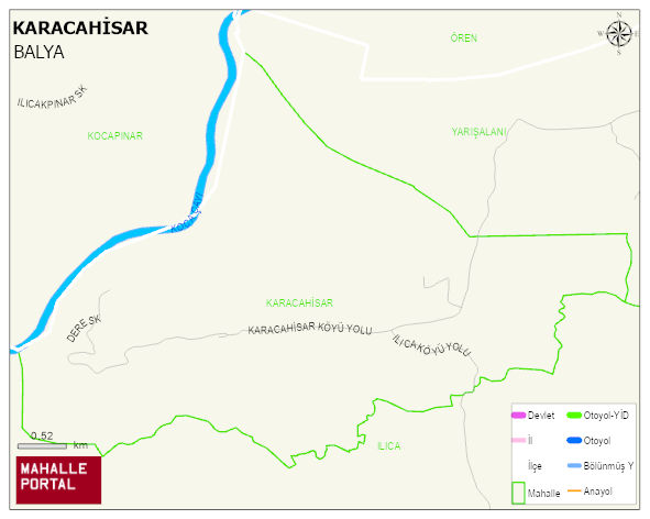KARACAHİSAR Mahallesi Haritası | Detaylı Köy ve Mahalle Görünümü