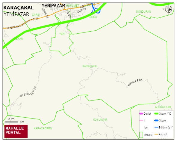 KARAÇAKAL Mahallesi Haritası | Mahalle Sokak Haritası