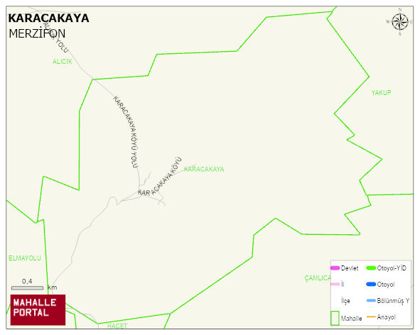 KARACAKAYA Köyü Haritası | Coğrafi Yapı ve Detaylı Haritası