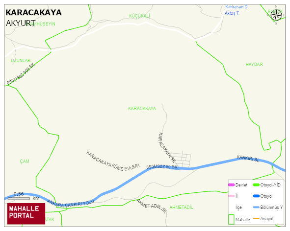 KARACAKAYA Mahallesi Haritası | Detaylı Köy ve Mahalle Görünümü