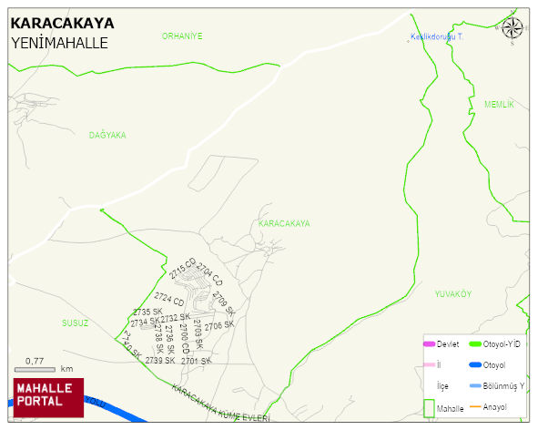 KARACAKAYA Mahallesi Haritası | Uydu Görüntüsü ve Harita Detayları