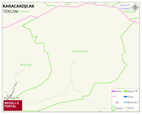 KARACAKIŞLAK Köyü Haritası | Güncel Mahalle ve Köy Haritası