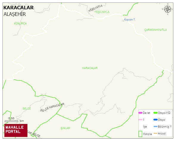 KARACALAR Mahallesi Haritası | Coğrafi Yapı ve Detaylı Haritası