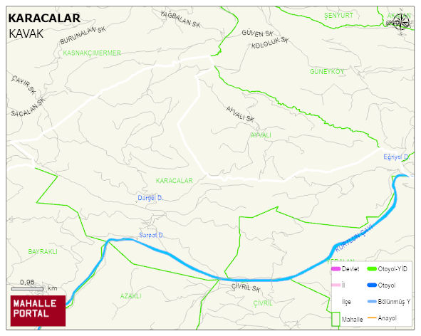 KARACALAR Mahallesi Haritası | İnteraktif Köy ve Mahalle Sınırları