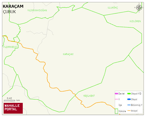 KARAÇAM Mahallesi Haritası | İnteraktif Köy ve Mahalle Sınırları