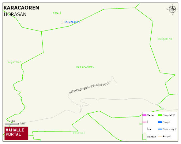 KARACAÖREN Mahallesi Haritası | İnteraktif Köy ve Mahalle Sınırları