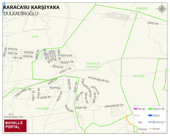 KARACASU KARŞIYAKA Mahallesi Haritası | Uydu Görüntüsü ve Harita Detayları