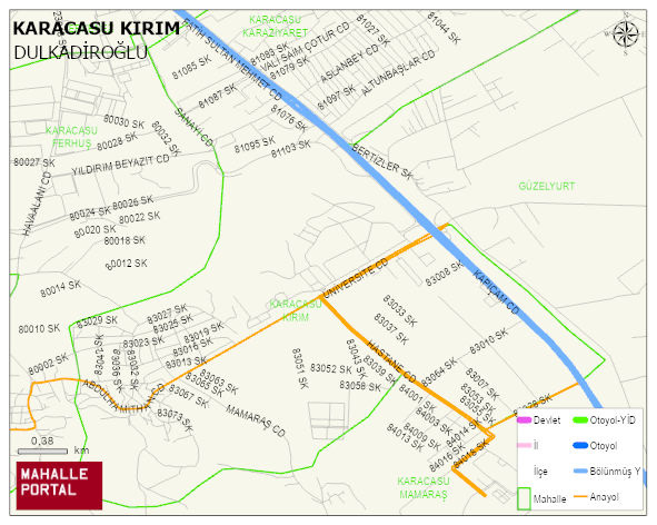 KARACASU KIRIM Mahallesi Haritası | İnteraktif Köy ve Mahalle Sınırları